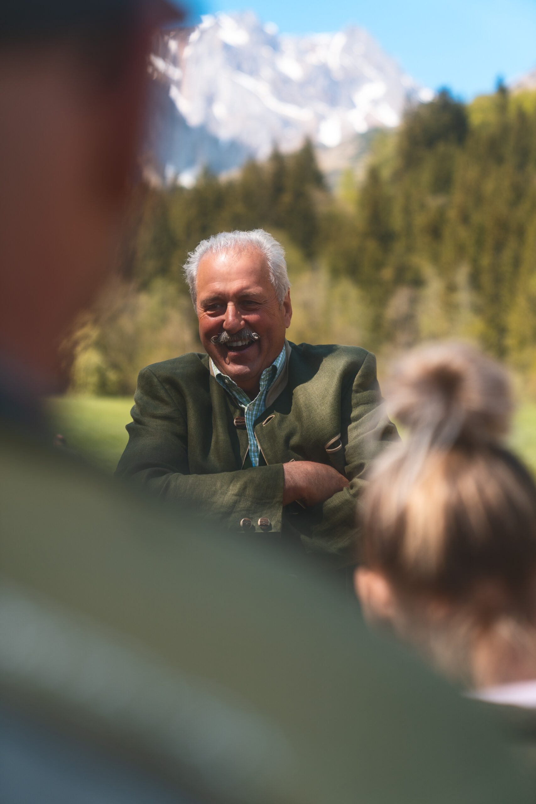 Erdmann Fraidl bei der Jagdhundevorführung.